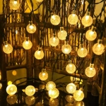 1 Pack 12M 100 LED Crystal Globe Solar String Lights, Waterproof Solar Outdoor Lights, Garden Tree Patio Party Christmas Decor