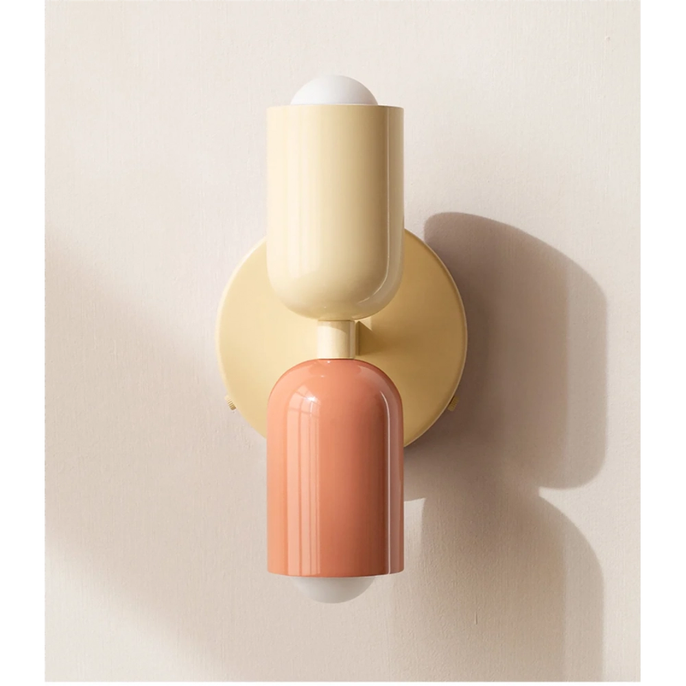 Nordic LED Wall Lamp Modern Minimalist Cream Double Head Lights For Living Room Bedroom Besides Study Indoor Decoration Fixture