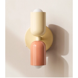 Nordic LED Wall Lamp Modern Minimalist Cream Double Head Lights For Living Room Bedroom Besides Study Indoor Decoration Fixture